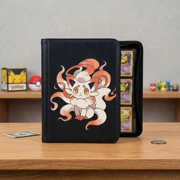 Hisuian Zorua Pokemon Card Binder, Cute Ghost Fox Binder, Anime Card Album, Trading Card Holder, Gift for Pokemon Fans