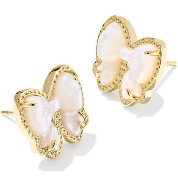 Kendra Scott Earrings Haley Bow Gold Stud