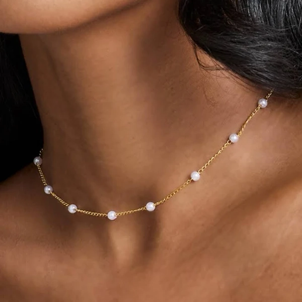 18K Gold Waterproof Lover Girl Necklace