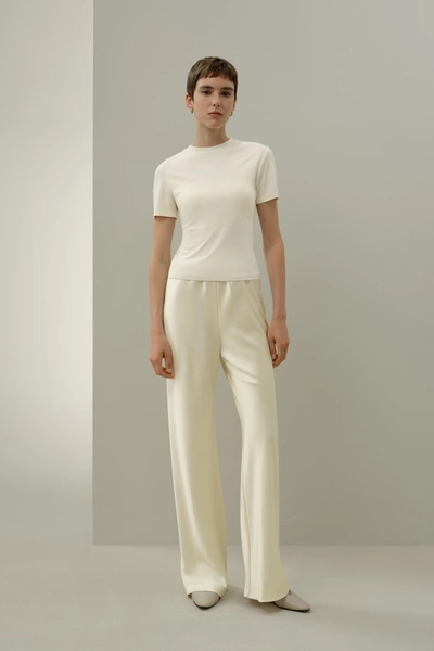 Slim Fitted Silk Jersey Tee