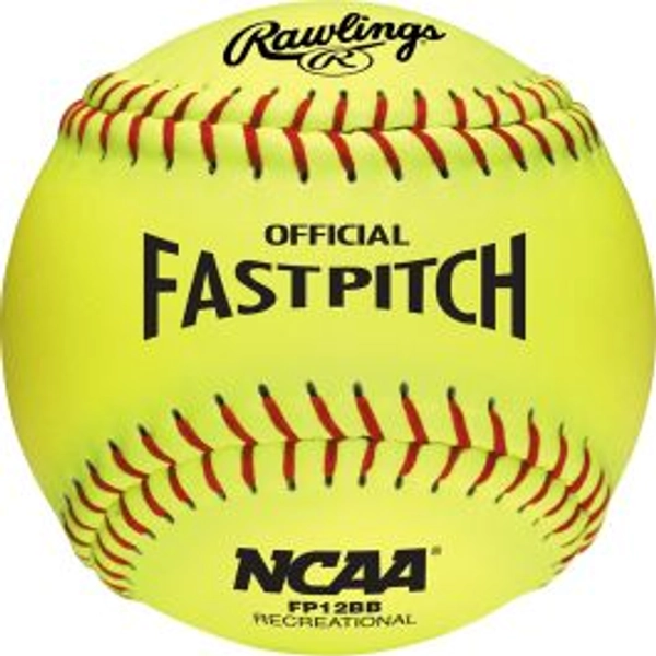 Rawlings 12" FP12BB 47/400 Synthetic Recreational Fastpitch Softballs, dz