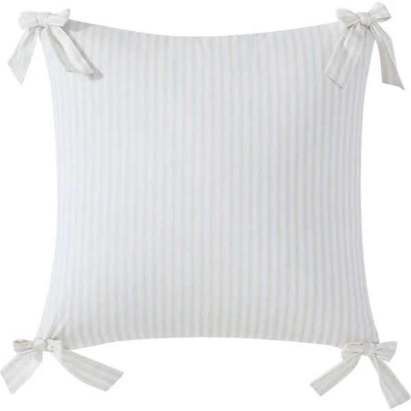 Peri Home Pinstripe Bow Decorative Pillow
