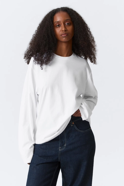 T-shirt coton carré manches longues