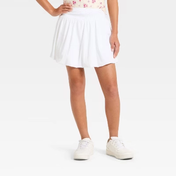 Girls'  Super Soft Bubble Skort - art class™ White S