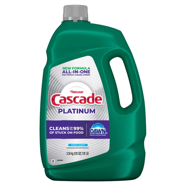 Cascade Platinum Liquid Dishwasher Detergent, Fresh, 125 fl oz