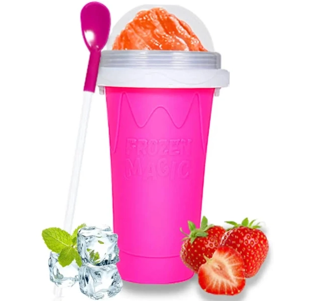 Slushy Cup, TIK TOK Slushie Maker Cup Frozen Magic Squeeze Cup, Ice Cream Maker Cup, Cool Stuff Trending Tiktok Items Homemade DIY Cool Gadgets with