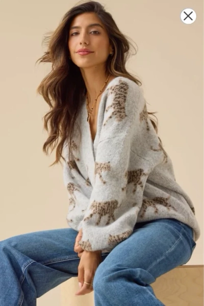 Sally Cheetah Cardigan