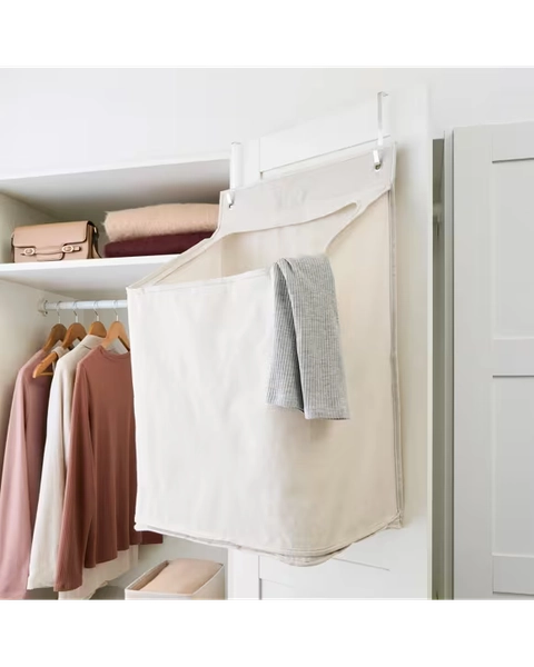 Linen Look Hanging Laundry Bag