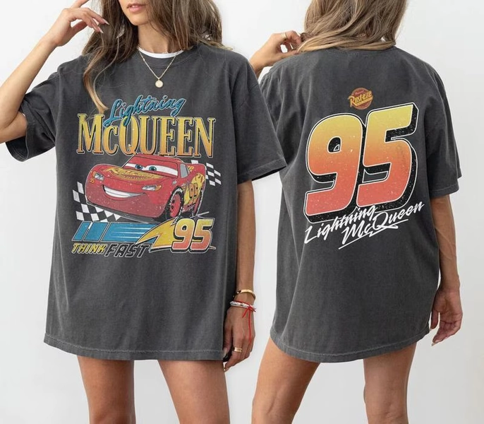 Vintage Lightning Mcqueen Sweatshirt, 95 Lightning Mcqueen T-shirt, Radiator Springs Tee, Rusteze Cars Hoodie, WDW Family Vacation Shirts