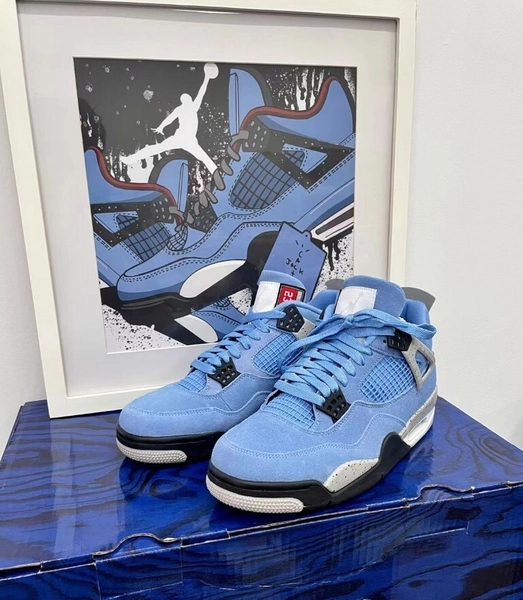 Jordan Air Jordan 4 Retro ''University Blue'' Basketball Shoes for Men's Shoes