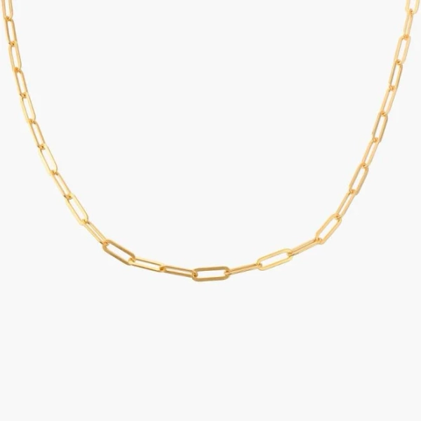 Gold Vermeil Paperclip Chain Necklace