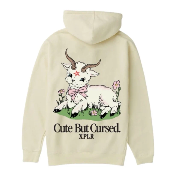 Cute But Cursed Oct’25 Hoodie – Bone