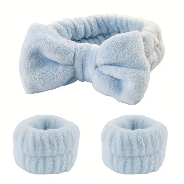 womens soft plush bow headband   suitable face - Temu