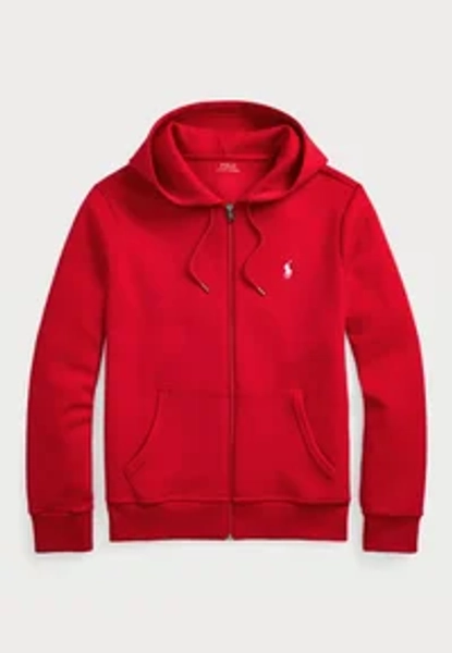 DOUBLE-KNIT FULL-ZIP HOODIE - Sweatjakke - red