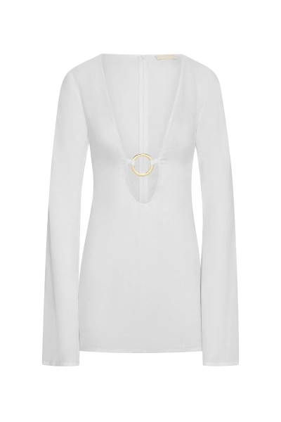 Montego Mini Dress - White Linen - White Linen / P