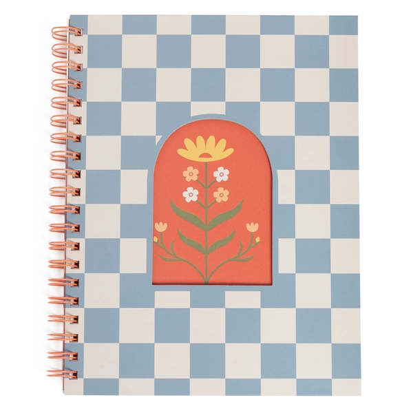 Pearhead Flower Checkered Spiral Notebook, College Ruled, 8 x 10.5 - Walmart.com