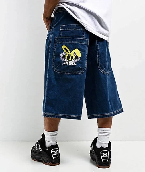 A.LAB Mega Rave Denim Skate Shorts