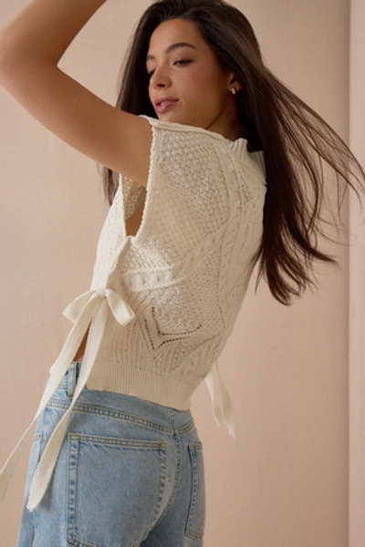 
        Jess Short Sleeve Sweater in Cream | Altar'd State
    