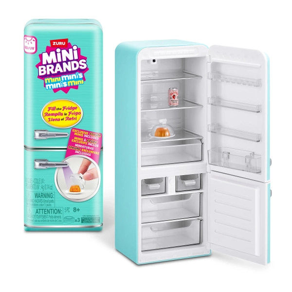 Mini Brands Fill The Fridge Playset w/UV Light by ZURU, Collectibles, DIY, Resin Play, Exclusive Recipe, NOT Edible, 8+, Mini Brands Fill The Fridge Playset&nbsp;