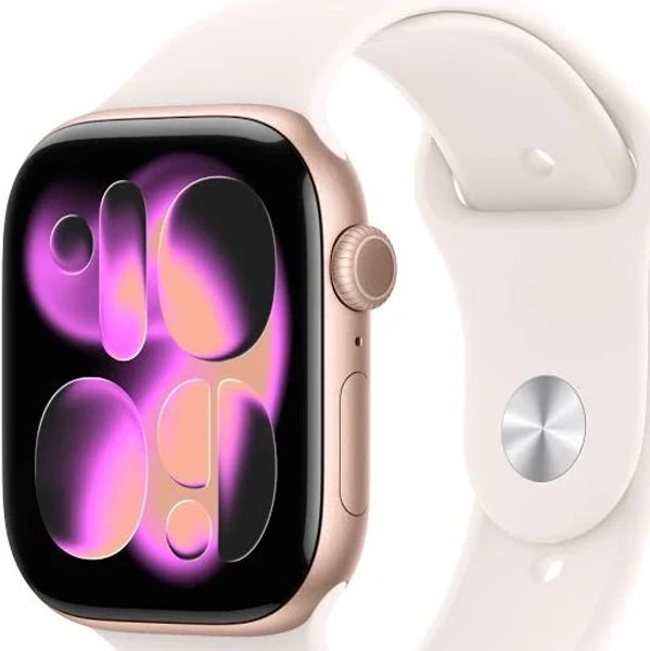Apple Watch Series 11 (GPS+Cellular) 46mm Aluminum Case with Light Blush Sport Band - M/L - Rose Gold (Verizon) - (2025)