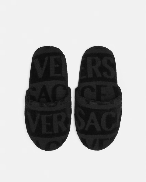 Versace Allover Towel Slippers