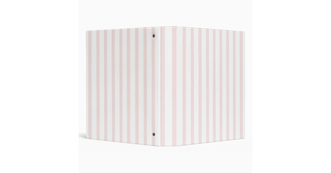 Pink and White Stripes Binder | Zazzle