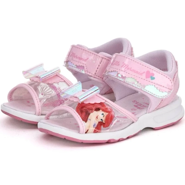 MoonStar Kids Sandals Disney Princess DN C1370 Girls' Shoes Cute Ribbon Velcro