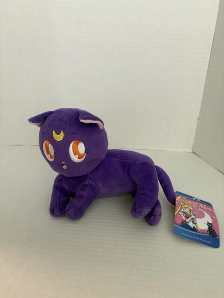 SAILOR MOON Plush Purple Cat LUNA Laying Clever Idiots Anime Plush NEW/NWT