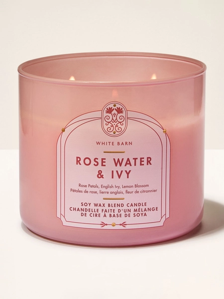 Rose Water & Ivy Candle 411g 3 Wick - Size ONE