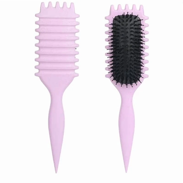 1 anti-static dry and wet dual-use curling brush, with scalp massage and combing functions, rectangular design, used for drying and styling