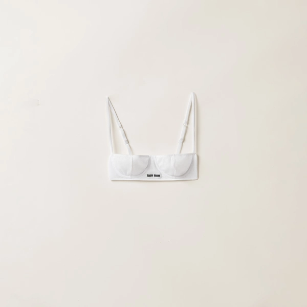 Ribbed knit demi bra