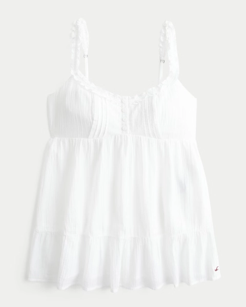 Longline Ruffle Icon Tunic Babydoll Top