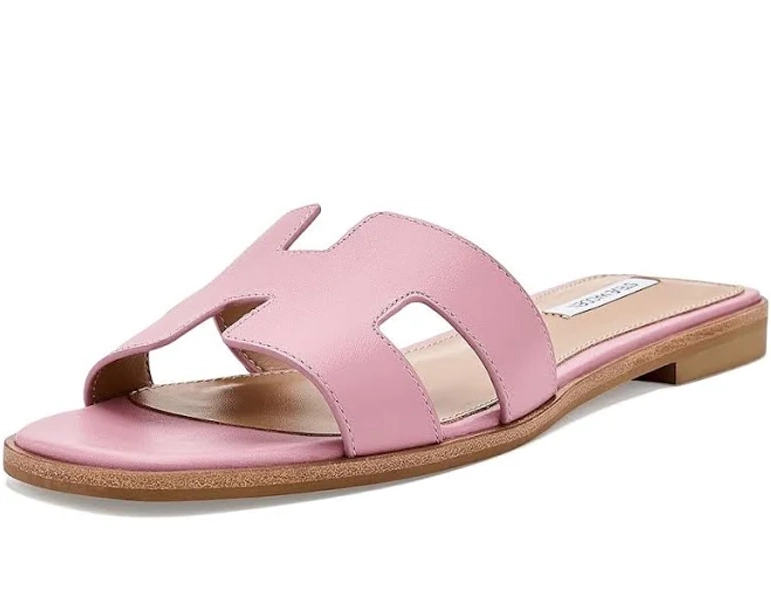Steve Madden Women's Hadyn Leather Slide Sandals