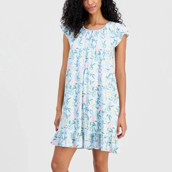 Charter Club Women's Printed Cotton Sleep Gown