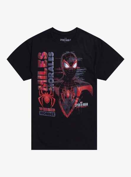 Marvel Spider-Man 2 Miles Morales Glitch T-Shirt