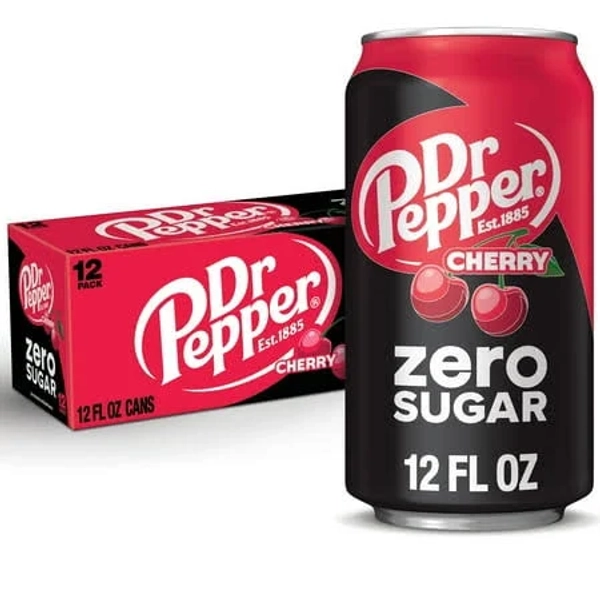 Dr Pepper Cherry Zero Sugar Soda