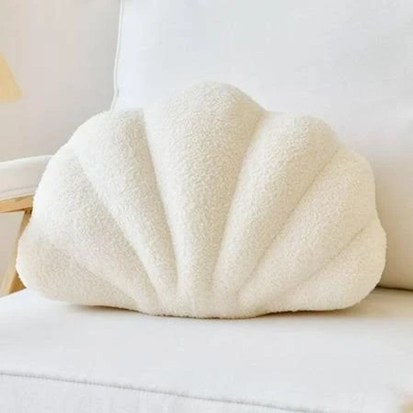 Pink Seashell Throw Pillows, Shell Shaped Throw Pillows, 13 Inch Soft Home Decorative Pillow Plush Cushion for Bed Couch Living Sofa Room Decor Accent