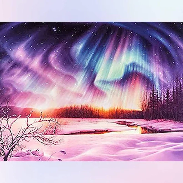 DIY Dazzling Auroras Diamond Paintings