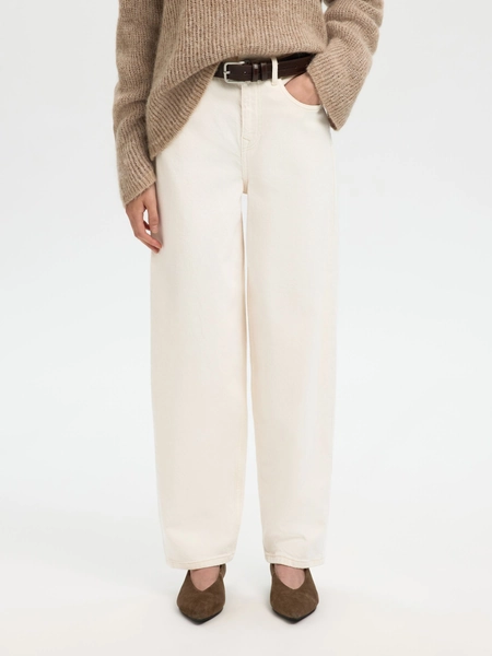 HIGH WAIST BARREL FIT JEANS
