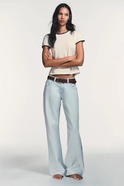 TRF LOW RISE WIDE LEG JEANS - Light blue - 25 (US 0)