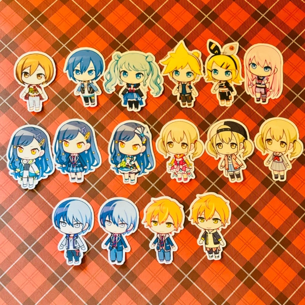 Project Sekai Colorful Stage Vivid BAD SQUAD VividBADSQUAD VBS An Shiraishi Kohane Azusawa Akito Shinonome Aoyagi Toya Flake Stickers