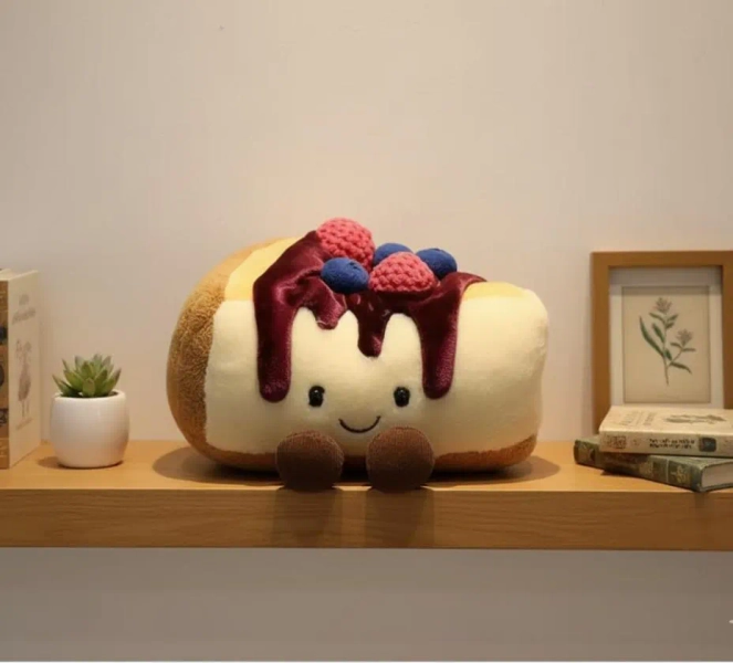 Jellycat Style Cheesecake Plush Toy, Kawaii Dessert Plush, Soft Cute Bakery Gift