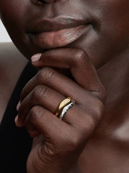 Organically Shaped Two-Tone Stacking Rings | Two-tone | Pandora US