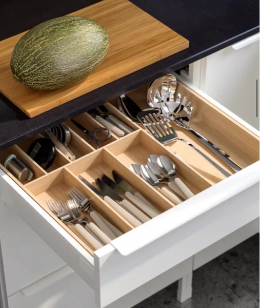 UPPDATERA Range-couverts - bambou clair 52x50 cm