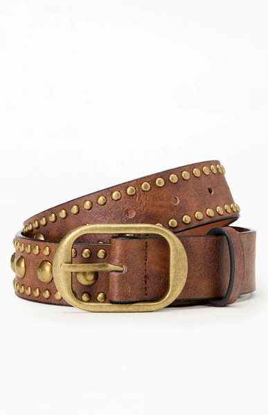 Josie Faux Leather All-Over Studded Belt