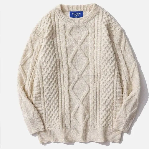 Aelfric Eden Retro 90s Cable Knit Sweater
