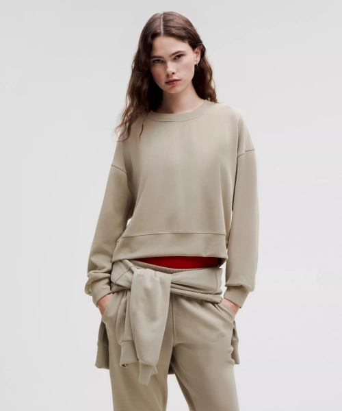 Softstreme Perfectly Oversized Cropped Crew - Riverstone - 16