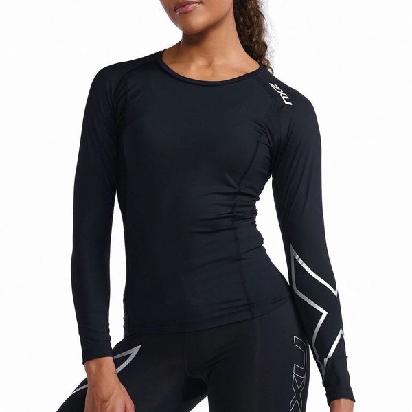 2XU Womens Compression Long Sleeve Top Black XS