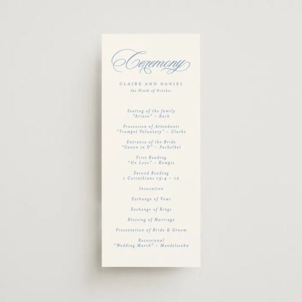 Aristocratic Wedding Programs by Creo Study