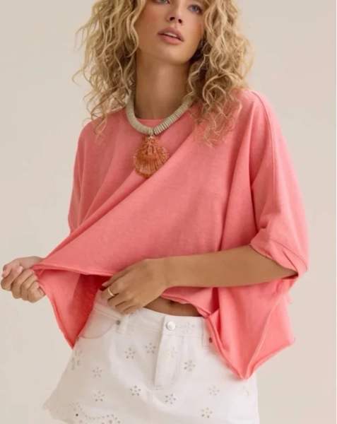 McKenna Oversized Boxy Crop Tee